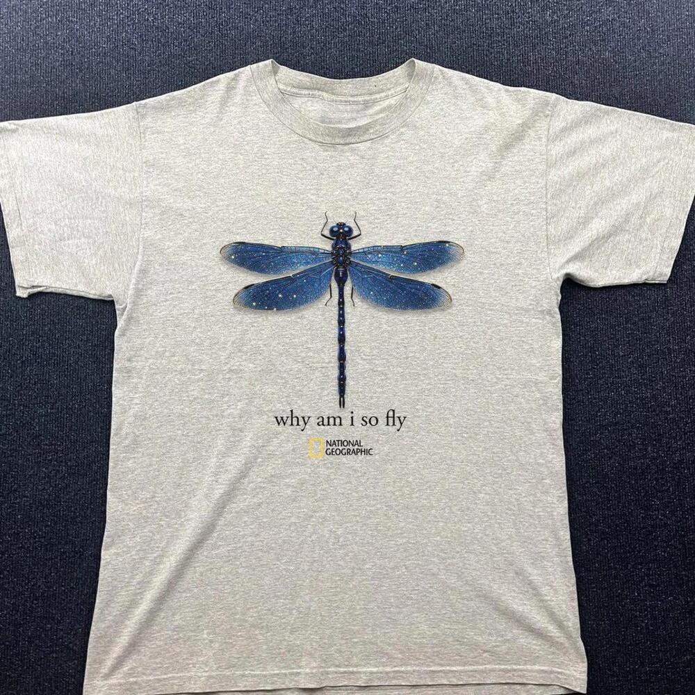 National Geographic Grey Dragonfly T-Shirt